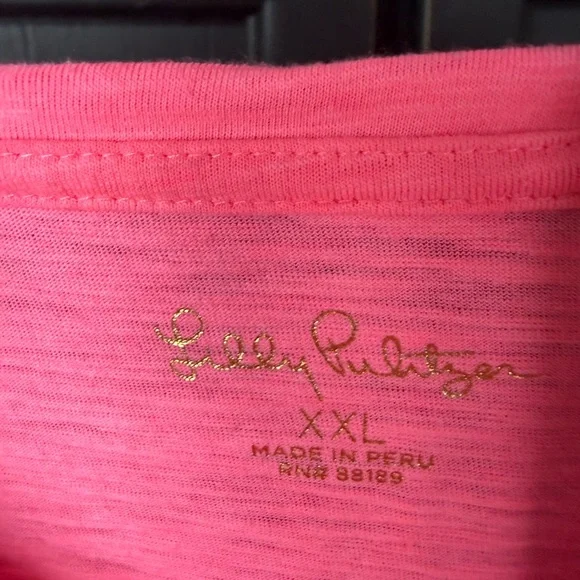 Lilly Pulitzer Bright Pink Short Sleeve Tee - Picture 4 of 5